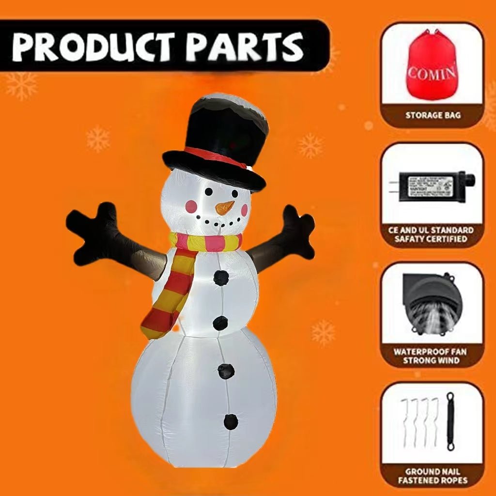 6 FT Inflatable Snowman With Tree Forks - WINFAR INC
