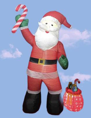 8 FT Inflatable Christmas  Santa Claus with Candy Cane