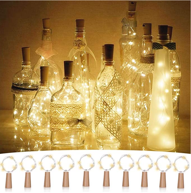 Wine Bottle Cork Lights Warm Light（10 Strings）