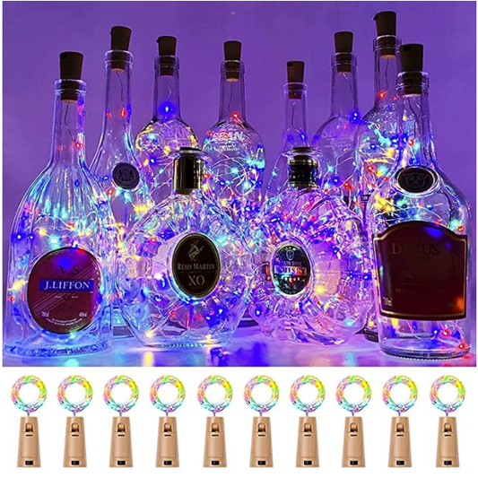 Wine Bottle Cork Lights Multicolor Light（10 Strings）