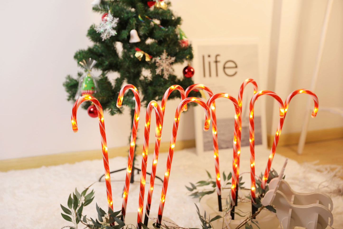 60 LED Candy Cane