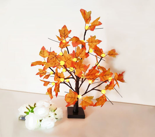 24L LED Tabletop Lighted Maple Tree Battery Operated