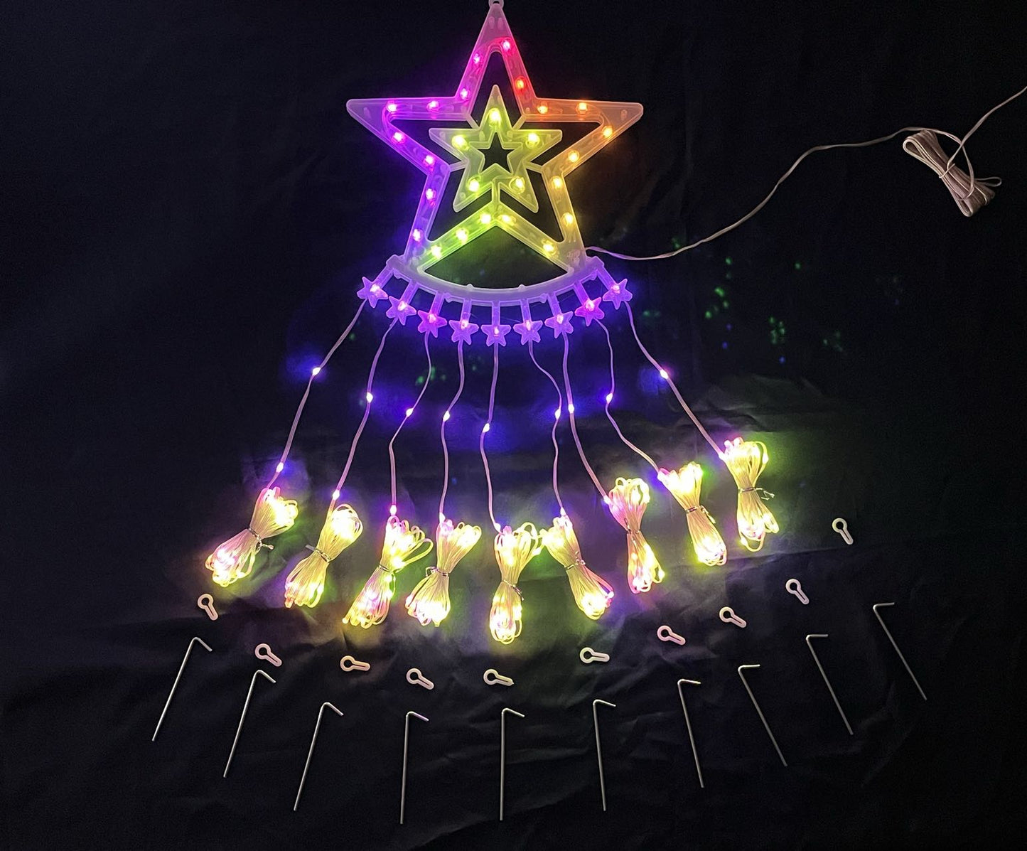Christmas Tree Waterfall Lights 305 LED Magic Functions - WINFAR INC