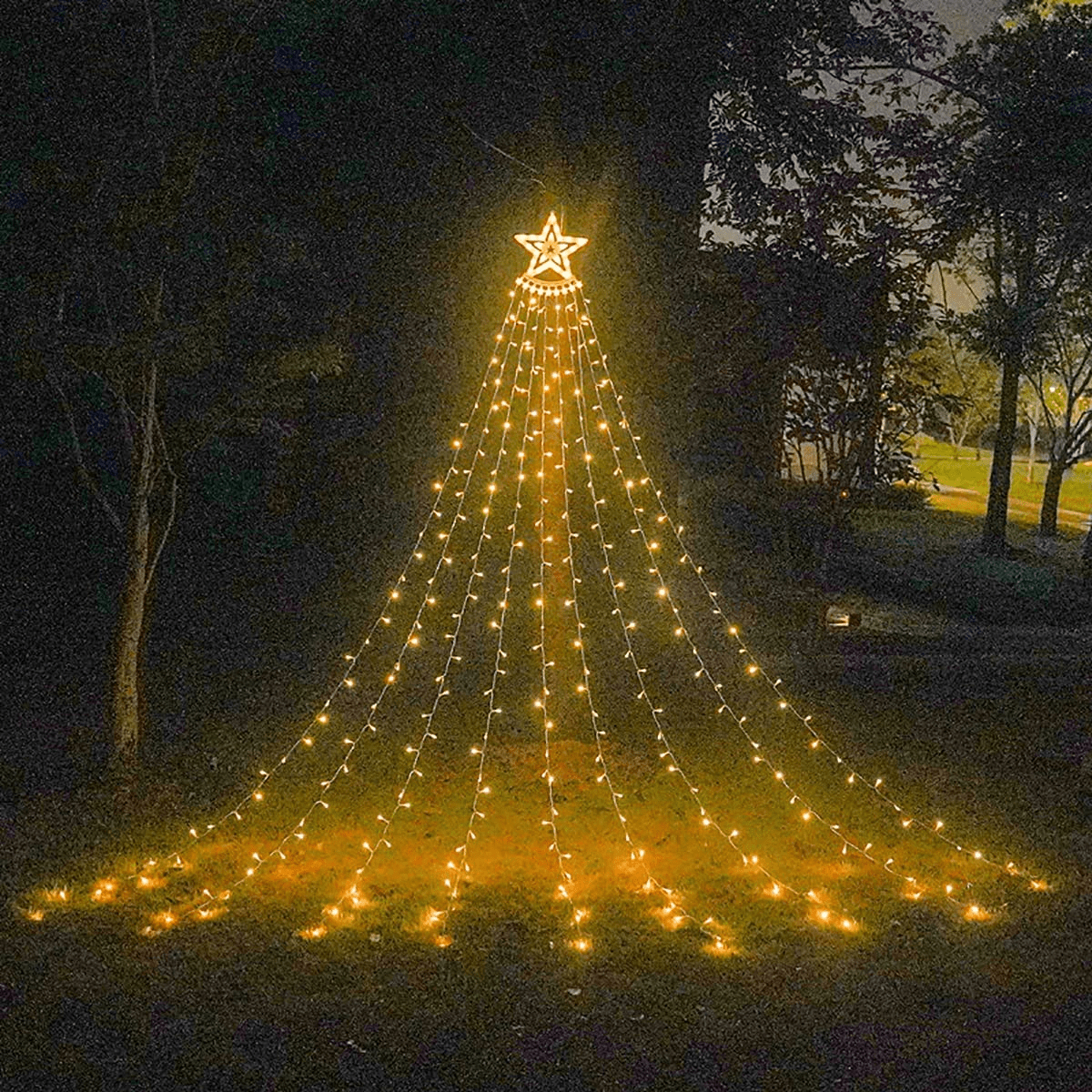 Christmas Tree Waterfall Lights 305 LED Magic Functions - WINFAR INC