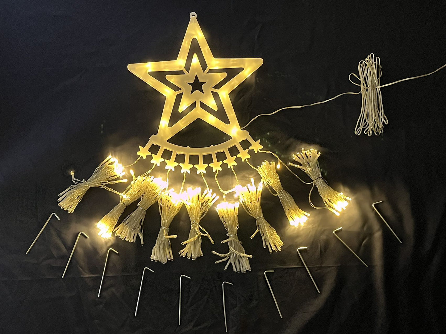 Christmas Tree Waterfall Lights 350 LED Warm White - WINFAR INC