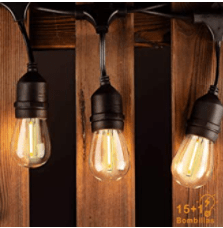 String Lights 15L - S14 Bulbs For Christmas Tree or House Decoration - WINFAR INC