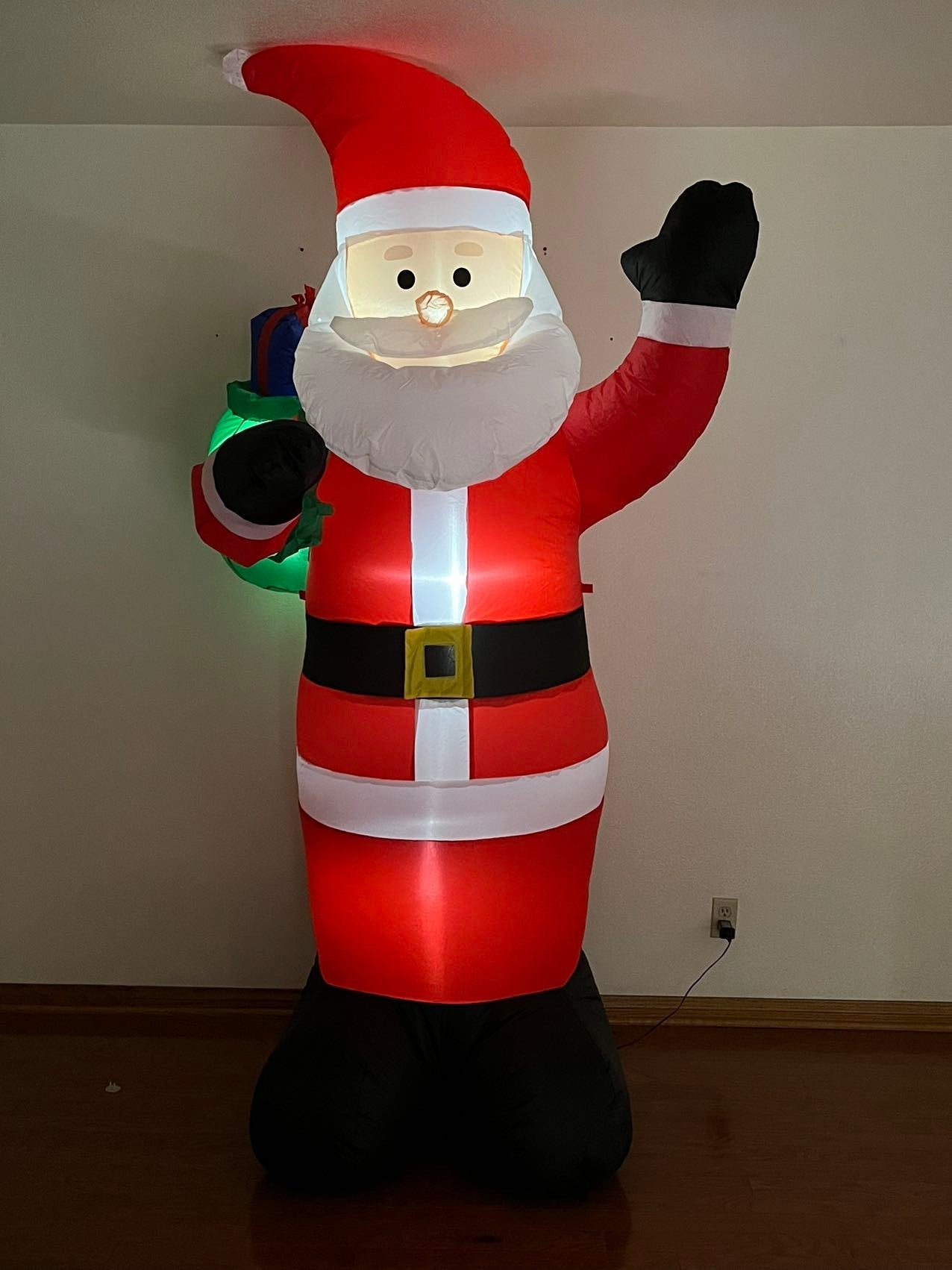8 FT Inflatable Christmas Santa Claus Carrying a Gift Bag - WINFAR INC