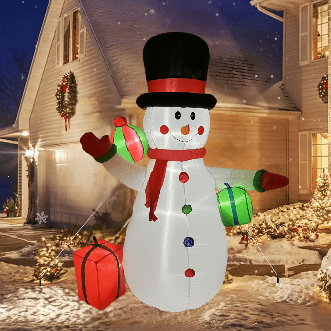 8 FT Inflatable Snowman with Gift Boxes - WINFAR INC