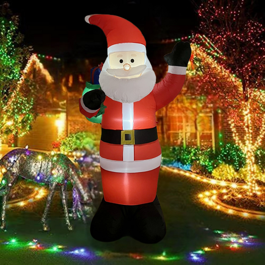 8 FT Inflatable Christmas Santa Claus Carrying a Gift Bag